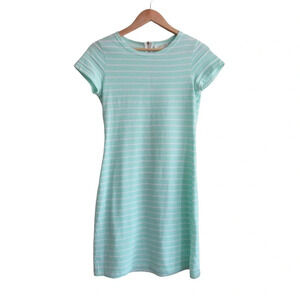 Sail To Sable Mint Green White Striped Dress Size XS Short Sleeves Crewneck Mini